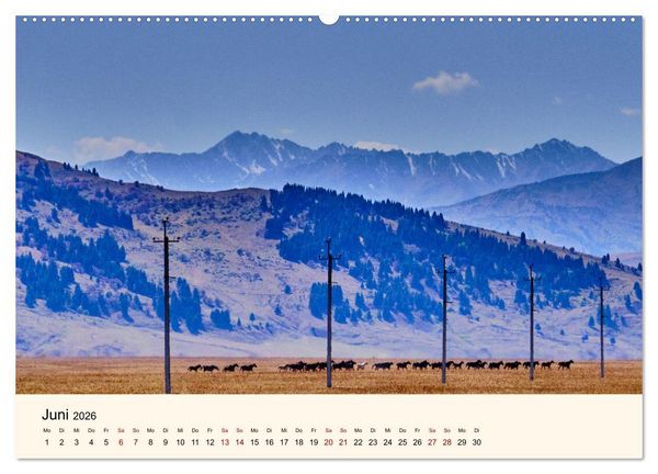 Produktbild: Kirgistan - Traumhafte Landschaften (Wandkalender 2026 DIN A2 quer), CALVENDO Monatskalender