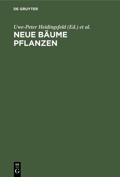 Produktbild: Neue B&auml;ume pflanzen