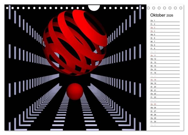 Produktbild: Mit Geometrie durch das Jahr (Wandkalender 2026 DIN A4 quer), CALVENDO Monatskalender