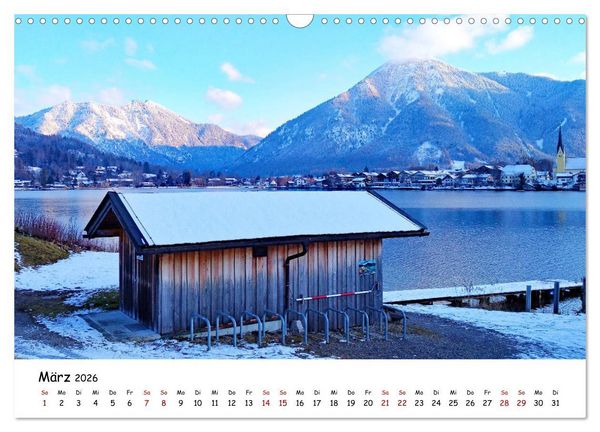 Produktbild: Winterstimmung am Tegernsee (Wandkalender 2026 DIN A3 quer), CALVENDO Monatskalender