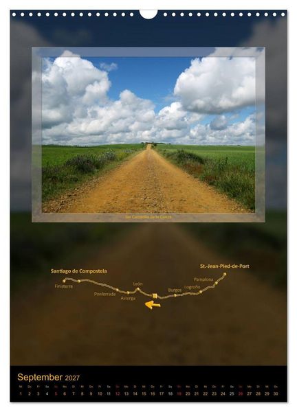 Produktbild: Jakobsweg - Camino Franc&eacute;s (Wandkalender 2027 DIN A3 hoch), CALVENDO Monatskalender