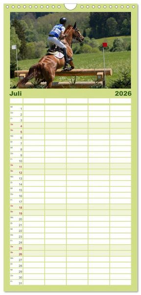 Produktbild: Familienplaner 2026 - Die Buschreiter mit 5 Spalten (Wandkalender, 21 x 45 cm) CALVENDO