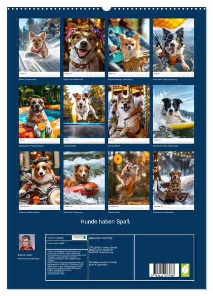 Produktbild: Hunde haben Spa&szlig; (hochwertiger Premium Wandkalender 2026 DIN A2 hoch), Kunstdruck in Hochglanz