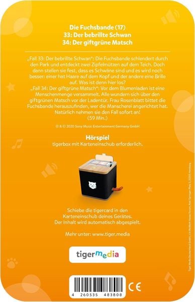 Produktbild: tigercard - Die Fuchsbande - 17: Schwan /Matsch
