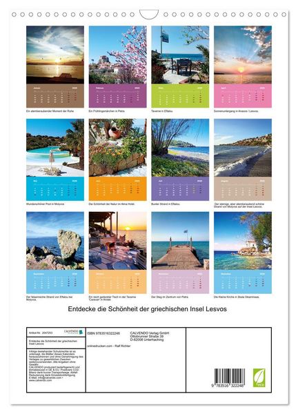 Produktbild: Entdecke die Sch&ouml;nheit der griechischen Insel Lesvos (Wandkalender 2026 DIN A3 hoch), CALVENDO Monatskalender