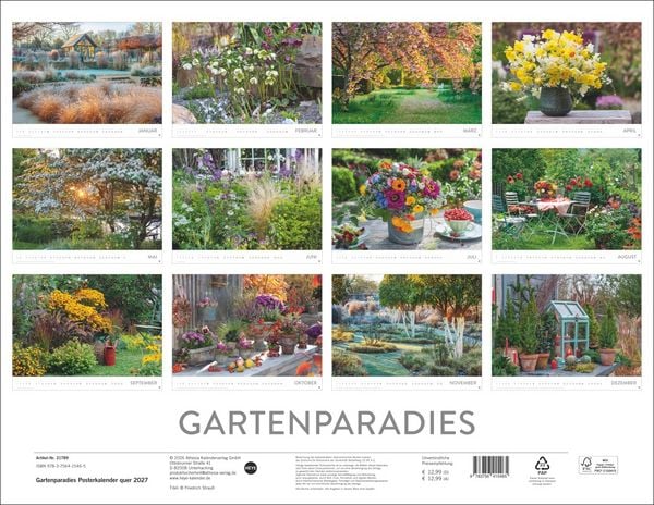 Produktbild: Gartenparadies Posterkalender 2027