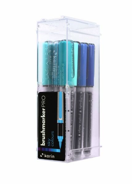 KARIN Marker Brushmarker PRO Sky Colours, 12 Farben