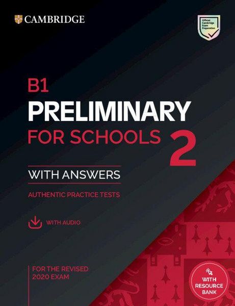 Produktbild: B1 Preliminary for Schools 2 Student's Book with Answers with Audio with Resource Bank