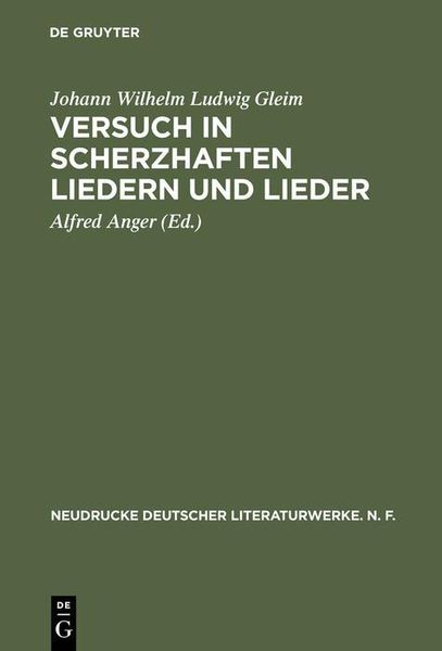 Produktbild: Versuch in Scherzhaften Liedern und Lieder