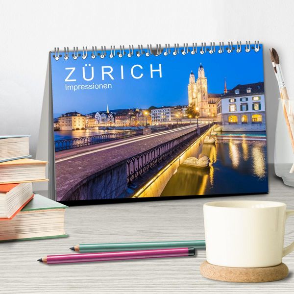 Produktbild: Z &Uuml; R I C H Impressionen (Tischkalender 2026 DIN A5 quer), CALVENDO Monatskalender