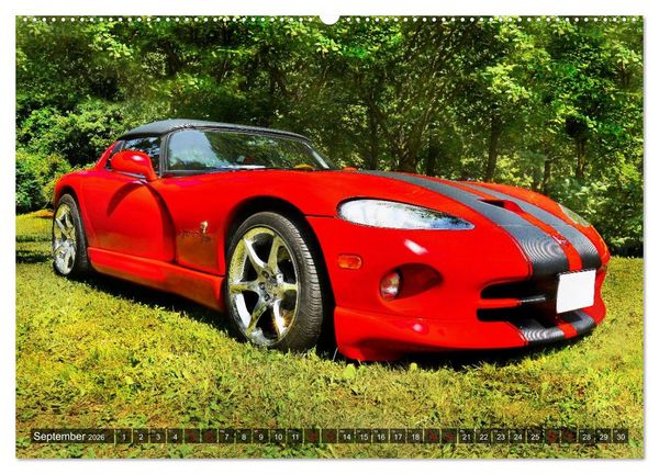 Produktbild: Muscle Cars, Geschwindigkeit und Leidenschaft (hochwertiger Premium Wandkalender 2026 DIN A2 quer), Kunstdruck in Hochglanz