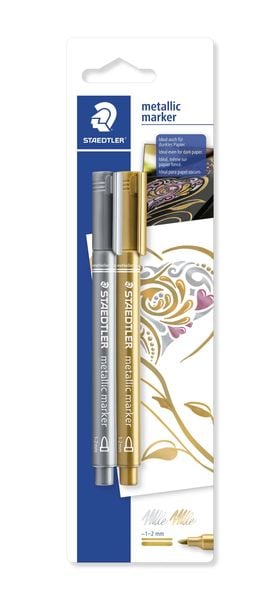 STAEDTLER Lackmarker Metallic 2er Set