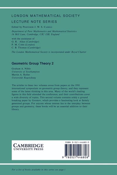 Produktbild: Geometric Group Theory