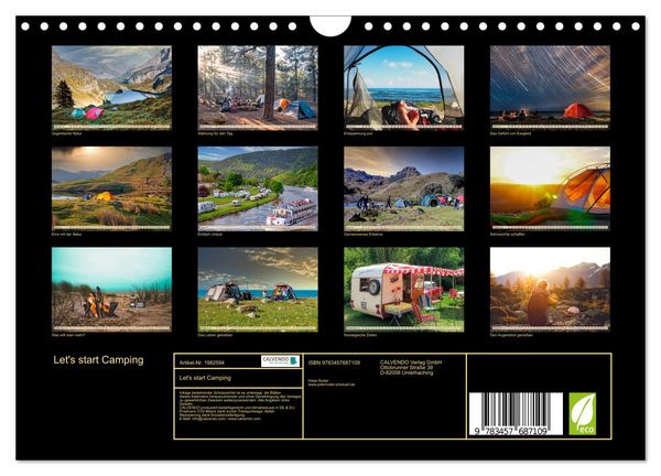 Produktbild: Let's start Camping (Wandkalender 2026 DIN A4 quer), CALVENDO Monatskalender