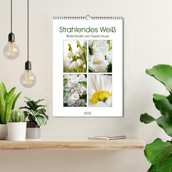 Produktbild: Strahlendes Wei&szlig; Bl&uuml;tenbilder (Wandkalender 2026 DIN A3 hoch), CALVENDO Monatskalender