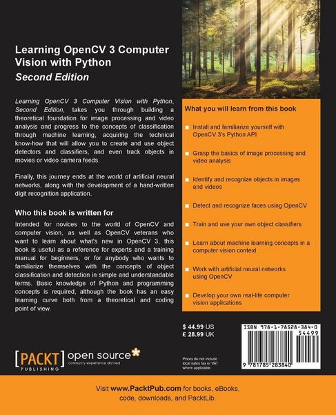 Produktbild: Learning OpenCV 3 Computer Vision with Python - Second Edition