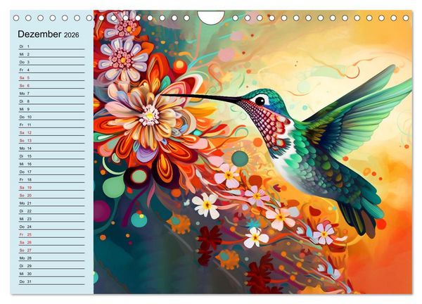 Produktbild: Kunterbunte V&ouml;gel (Wandkalender 2026 DIN A4 quer), CALVENDO Monatskalender