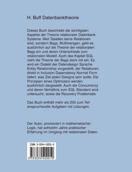 Produktbild: Datenbanktheorie