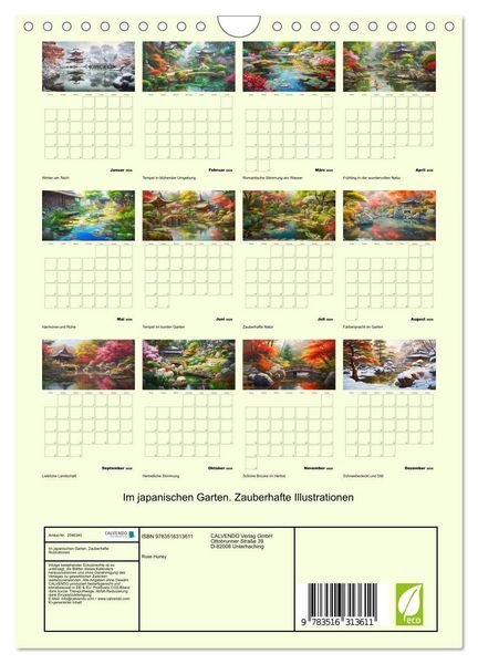 Produktbild: Im japanischen Garten. Zauberhafte Illustrationen (Wandkalender 2026 DIN A4 hoch), CALVENDO Monatskalender