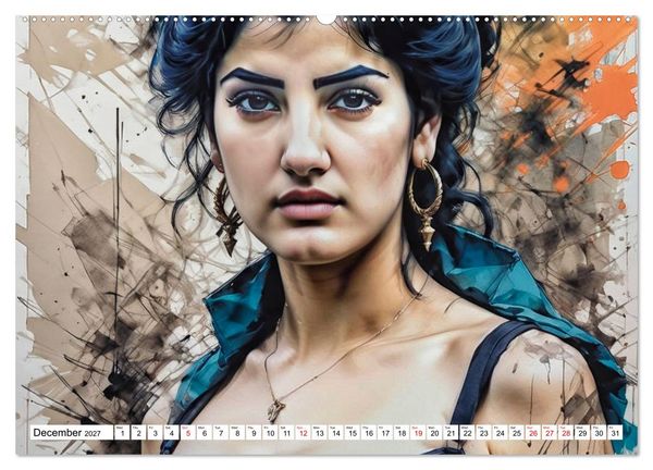 Produktbild: Dark Eyes and Deep Emotions, Adelina&rsquo;s Mysterious World (Wall Calendar 2027 DIN A2 landscape), CALVENDO 12 Month Wall Calendar