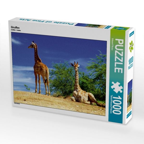 CALVENDO Puzzle Giraffen | 1000 Teile Lege-Größe 64x48cm Foto-Puzzle für glückliche Stunden