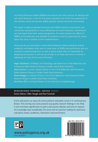 Produktbild: Assessing the use and impact of Anti-Social Behaviour Orders