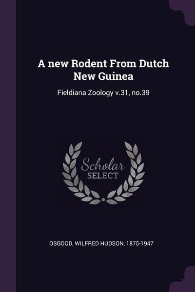 Produktbild: A new Rodent From Dutch New Guinea