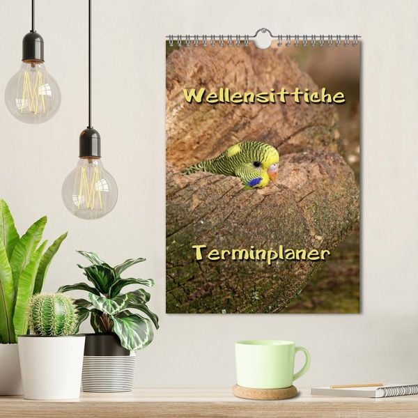 Produktbild: Wellensittiche Terminplaner (Wandkalender 2026 DIN A4 hoch), CALVENDO Monatskalender