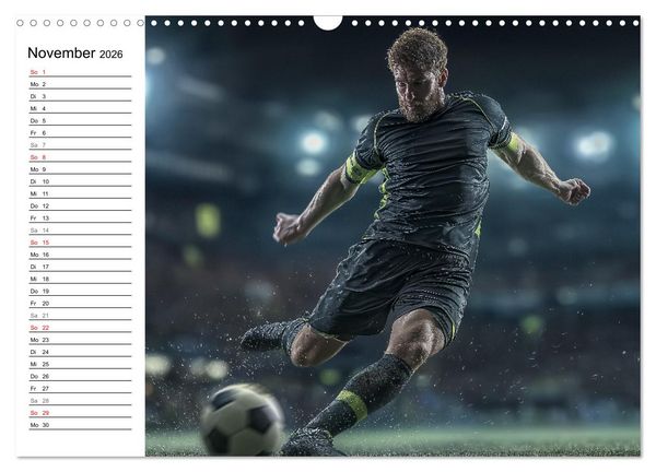 Produktbild: Fu&szlig;ball Kalender - Das Spiel unseres Lebens (Wandkalender 2026 DIN A3 quer), CALVENDO Monatskalender
