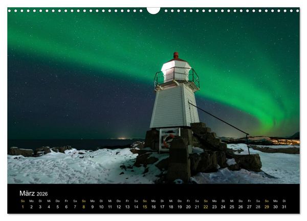 Produktbild: Magische N&auml;chte - POLARLICHT (Wandkalender 2026 DIN A3 quer), CALVENDO Monatskalender