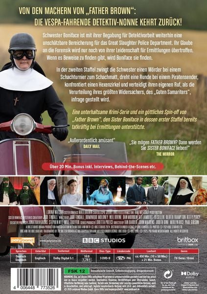 Produktbild: Sister Boniface Mysteries - Die komplette zweite Staffel - Von den Machern von "Father Brown" [3 DVDs]