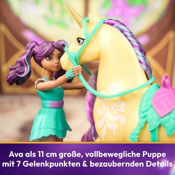 Produktbild: Unicorn Academy Ava und Einhorn Leaf Set - ca. 12 cm