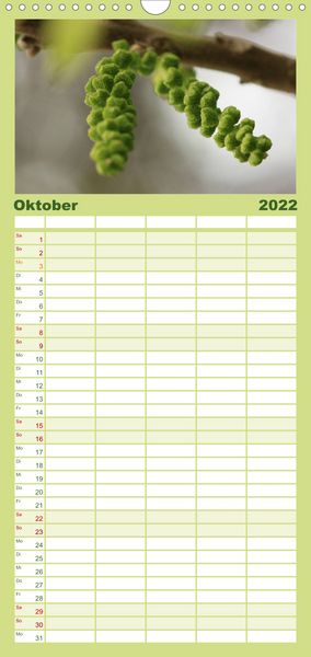 Produktbild: Es gr&uuml;nt! - Familienplaner hoch (Wandkalender 2022 , 21 cm x 45 cm, hoch)