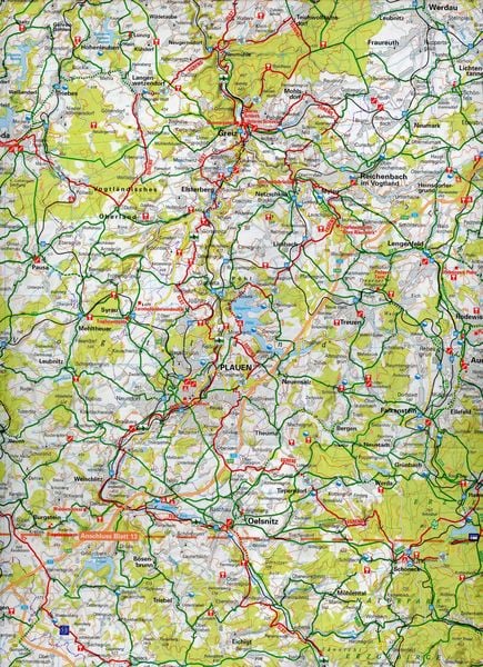 Produktbild: BVA ADFC Radtourenkarte Oberfranken /Vogtland 1:150.000