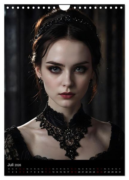 Produktbild: Gothic beauties - Sch&ouml;nheiten der Nacht (Wandkalender 2026 DIN A4 hoch), CALVENDO Monatskalender