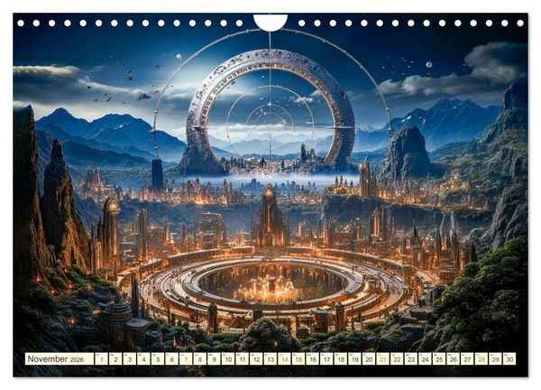 Produktbild: Futuristische Lebens Welten (Wandkalender 2026 DIN A4 quer), CALVENDO Monatskalender