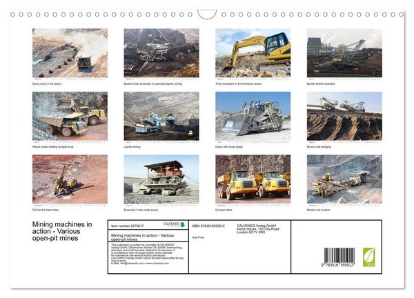 Produktbild: Mining machines in action - Various open-pit mines (Wall Calendar 2026 DIN A3 landscape), CALVENDO 12 Month Wall Calendar