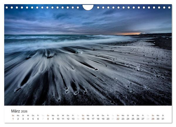 Produktbild: ISLAND 63&deg; - 66&deg; N / 13&deg; - 25&deg; W (Wandkalender 2026 DIN A4 quer), CALVENDO Monatskalender