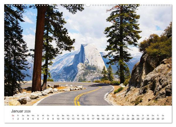 Produktbild: Yosemite - Einzigartige Naturspektakel (hochwertiger Premium Wandkalender 2026 DIN A2 quer), Kunstdruck in Hochglanz