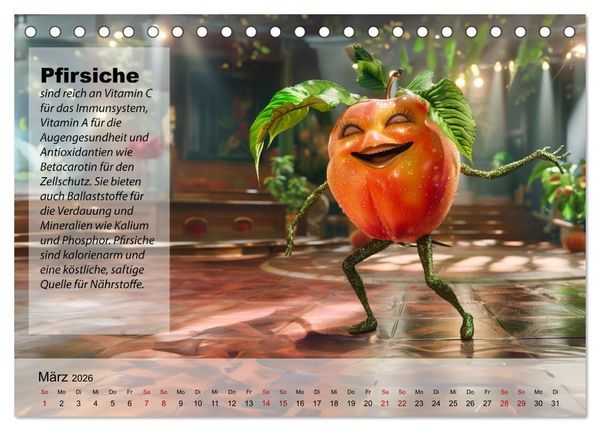 Produktbild: Tanzende Fr&uuml;chtchen (Tischkalender 2026 DIN A5 quer), CALVENDO Monatskalender