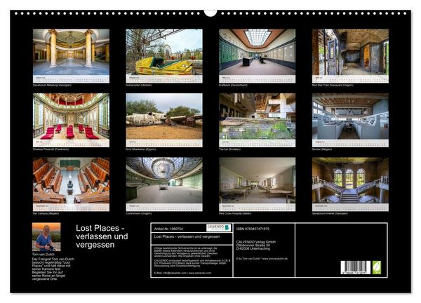 Produktbild: Lost Places - verlassen und vergessen (Wandkalender 2026 DIN A2 quer), CALVENDO Monatskalender