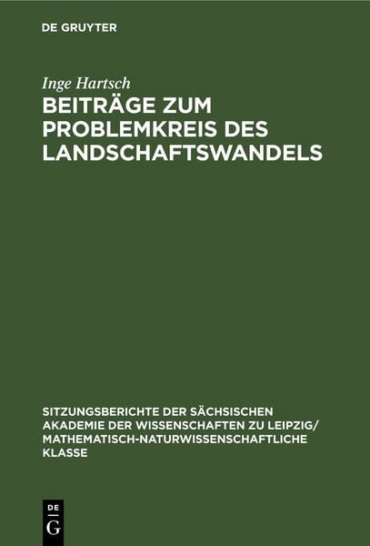 Produktbild: Beitr&auml;ge zum Problemkreis des Landschaftswandels