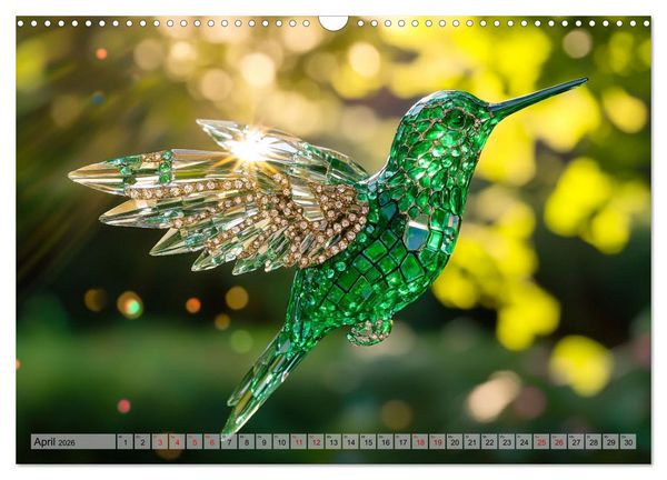 Produktbild: Fliegende Kunstwerke - Kolibris (Wandkalender 2026 DIN A3 quer), CALVENDO Monatskalender