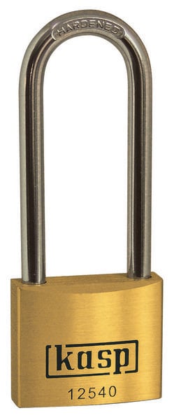 KASP K12540L63 Vorhängeschloss 40mm verschieden schließend Goldgelb Schlüsselschloss