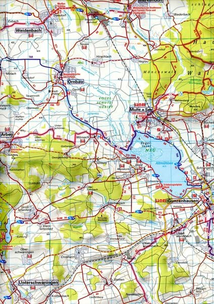 Produktbild: ADFC-Regionalkarte Fränkisches Seenland, 1:50.000, mit Tagestourenvorschlägen, reiß- und wetterfest, E-Bike-geeignet, GPS-Tracks Download