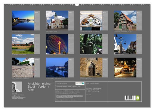 Produktbild: Ansichten meiner Stadt - Verden / Aller (Wandkalender 2026 DIN A2 quer), CALVENDO Monatskalender