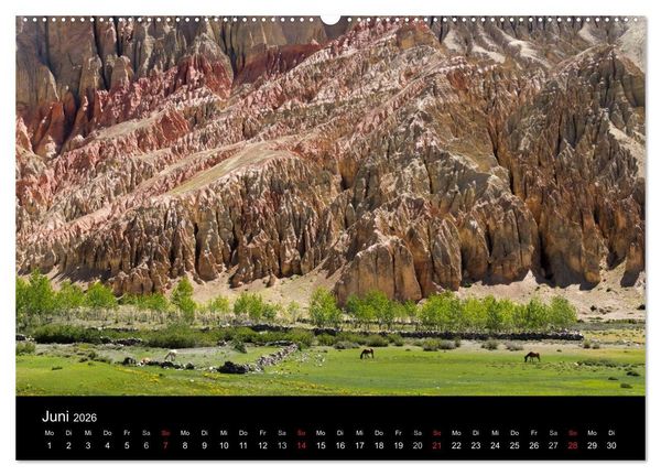 Produktbild: MUSTANG - das verborgene K&ouml;nigreich im Himalaya (hochwertiger Premium Wandkalender 2026 DIN A2 quer), Kunstdruck in Hochglanz
