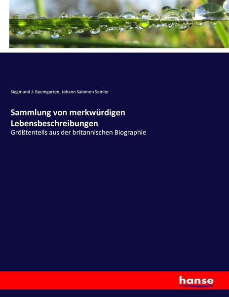 Produktbild: Sammlung von merkw&uuml;rdigen Lebensbeschreibungen