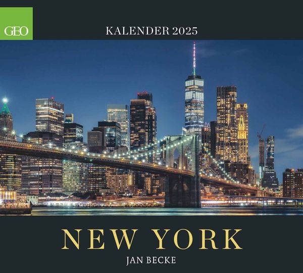 GEO - New York Wandkalender 2025, 50x45cm, Posterkalender mit Fotografien von Jan Becke, eindrucksvolle Bilder der Metro