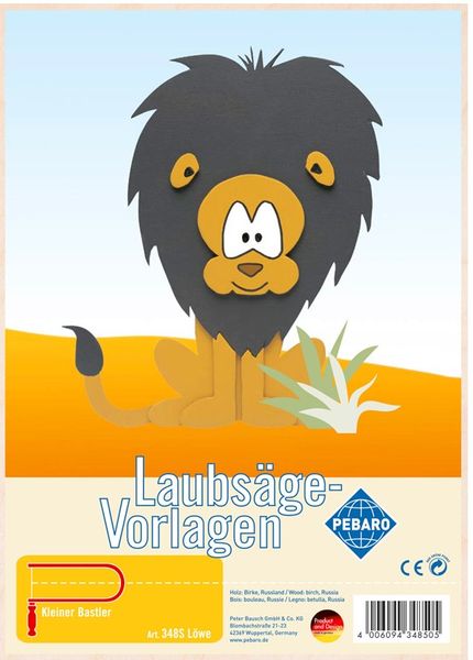 Produktbild: PEBARO 348S - Laubs&auml;gevorlage L&ouml;we, 1 Platte, Gr&ouml;&szlig;e DIN A4